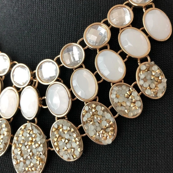 NY & Co Gold Triple strand Statement Necklace Boho - Picture 2 of 6